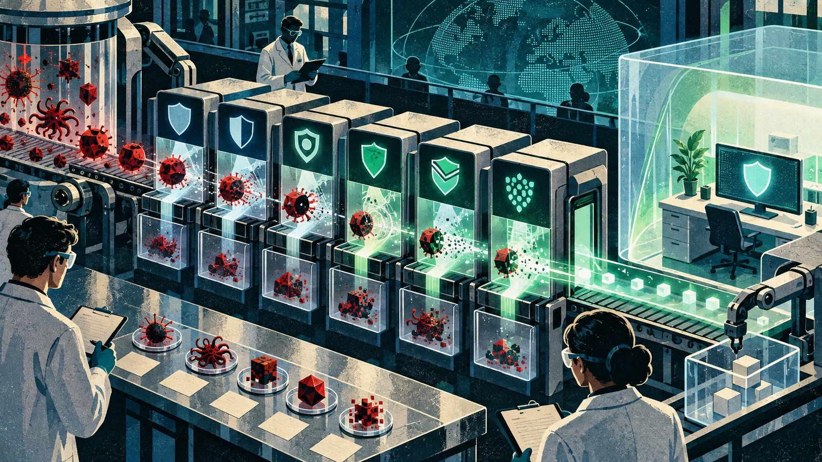Illustrated cybersecurity scene for Best Antivirus Software: Tested and Ranked