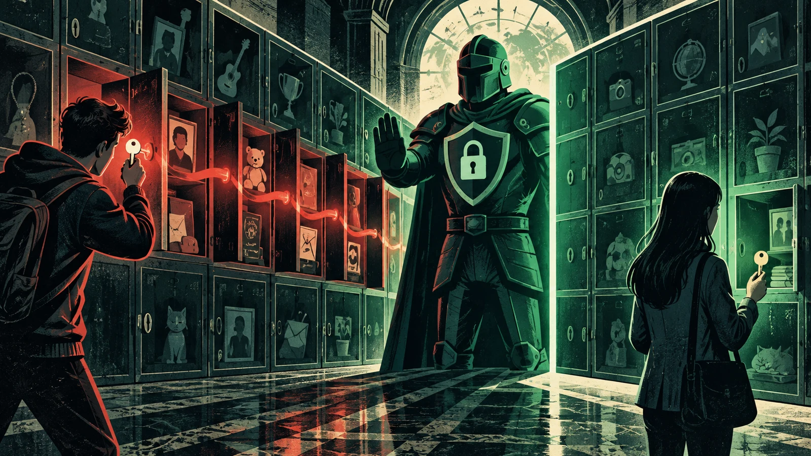 Illustrated cybersecurity scene for IDOR: Insecure Direct Object References