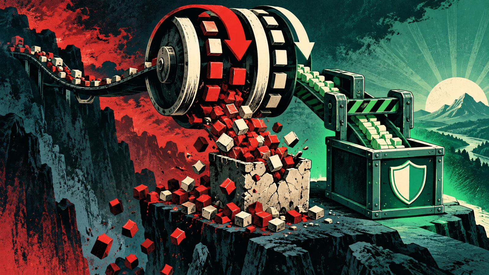 Illustrated cybersecurity scene for Integer Overflow: When Arithmetic Wraps Around