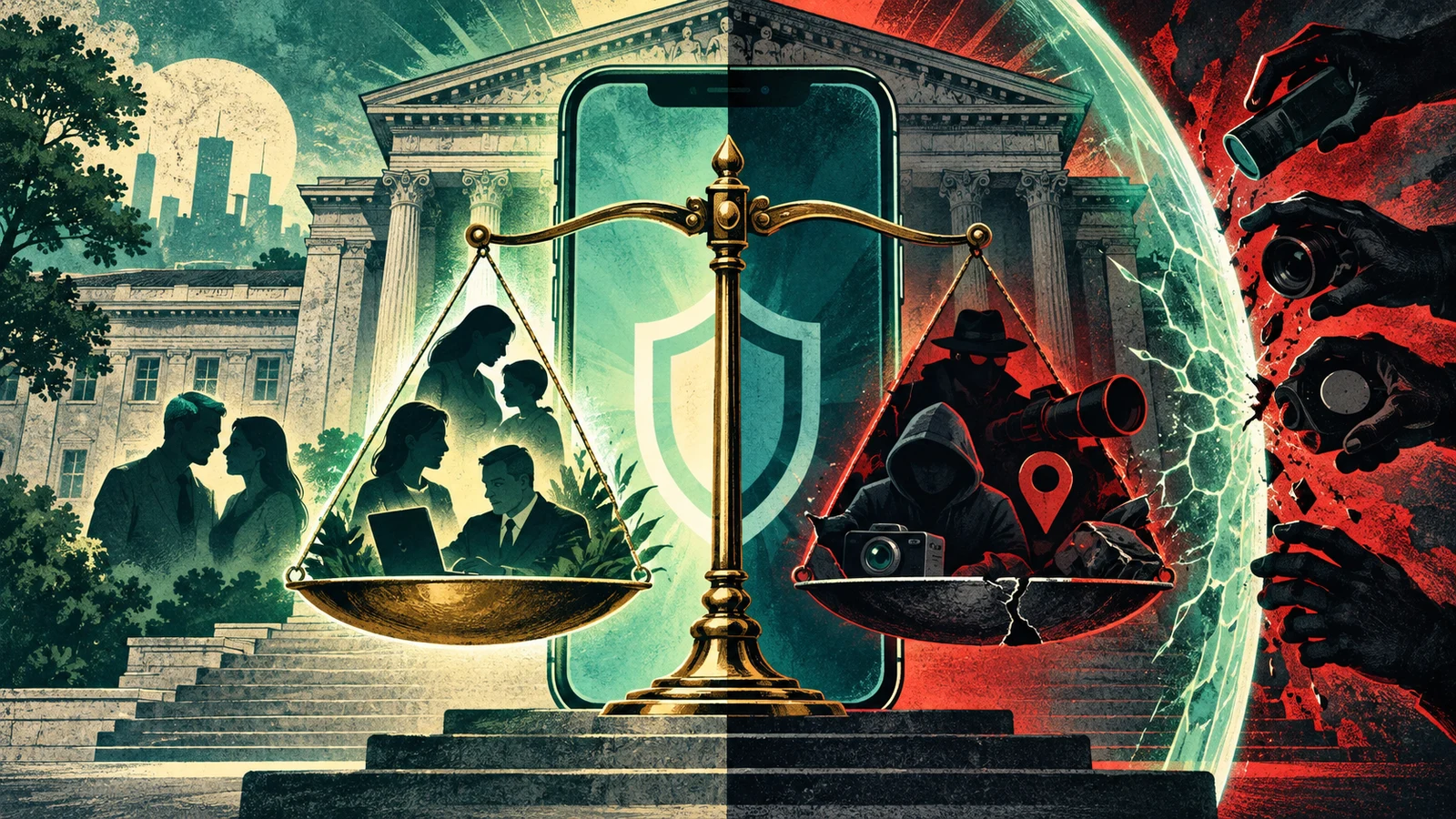 Illustrated cybersecurity scene for Is It Legal to Spy on Someone's Phone?